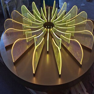 激光打点亚克力发光板上海厂家LED灯箱导光板 发光展示柜层板定制