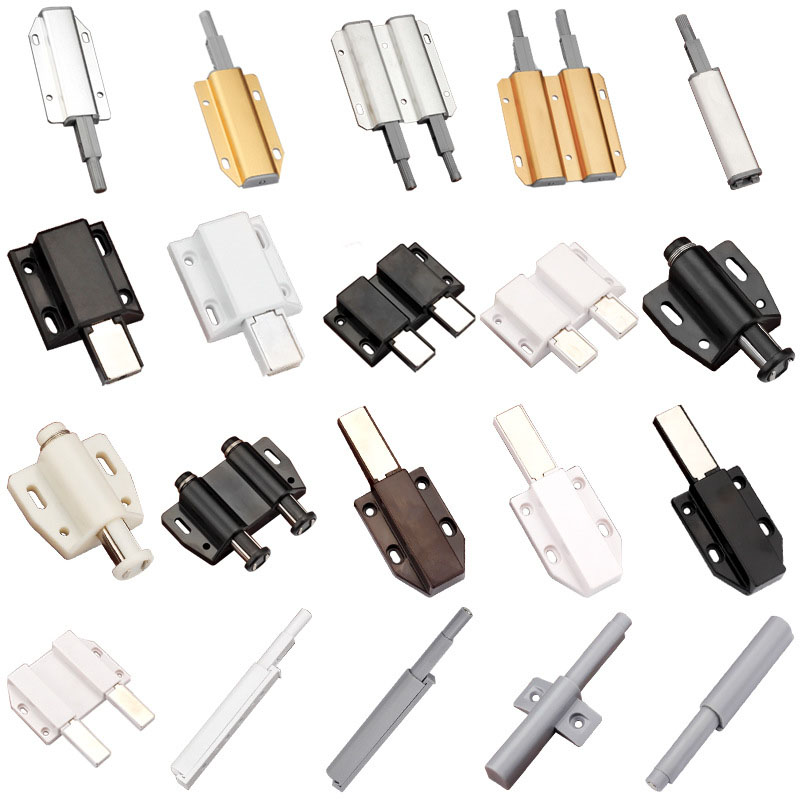 柜门反弹器按压式弹开簧合器木门衣橱免装推拉手抽屉单门磁吸门碰