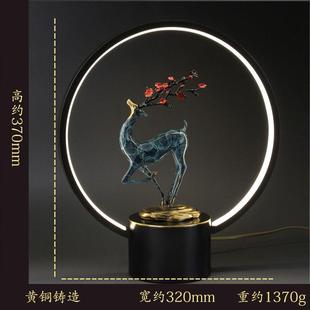 开关卧室床头柜家居玄关摆件量大价优 厂家供应全铜铜鹿台灯触碰式