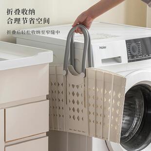 脏衣篓可折叠脏衣服收纳筐脏衣篮家用放洗衣篮卫生间浴室壁挂 日式