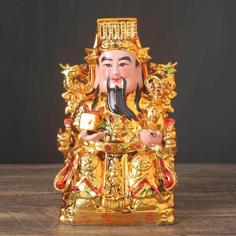 陶瓷精品玉帝王母玉皇大帝王母娘娘金身陶瓷神像佛像家居供奉摆件