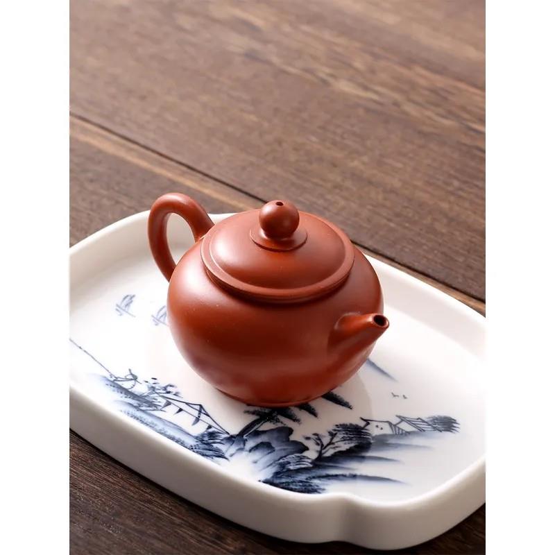 潮州手拉壶功夫茶具冲罐紫砂壶民间艺人手工茶壶矿朱泥潮汕小壶