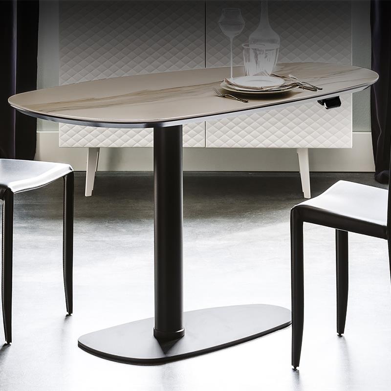 意式岩板边几升降移动沙发边桌设计感书桌轻奢极简小户型客厅茶几