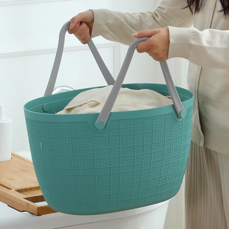 手提式收纳篮家用大号买菜超市购物篮子脏衣篓洗衣筐游泳衣服提篮,收纳整理,购物篮,淘宝优惠券,粉丝福利购,淘宝优惠卷