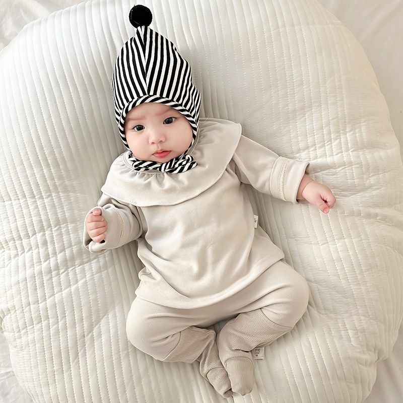 女宝宝春秋装新款套装婴幼儿洋气长袖花边领打底衫女童长裤两件套,童装/婴儿装/亲子装,套装,淘宝优惠券,粉丝福利购,淘宝优惠卷