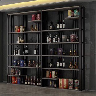 酒架落地工业风置物架吧台u置物架餐厅墙上酒柜酒架子红酒柜展示