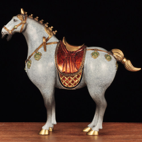 彩铜马到成功摆件生肖马招财铜马一马当先家居客厅酒柜玄关装饰品