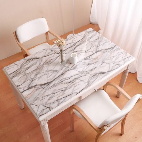 pvc软玻璃仿大理石桌布 茶几桌垫 防水防油免洗塑料台布 水晶板垫