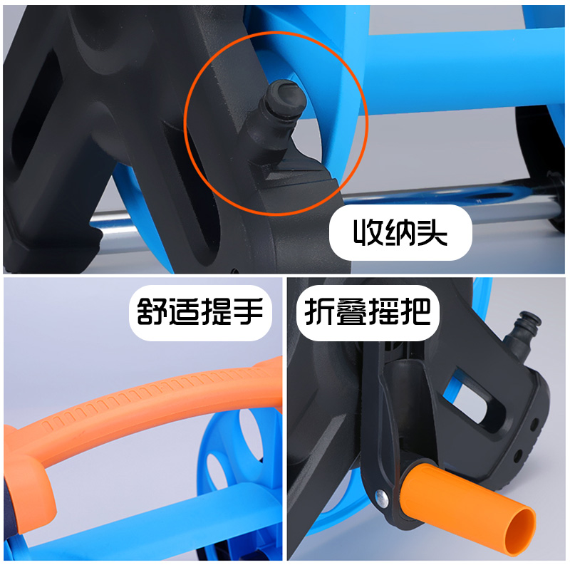 鱼缸换水管神器电动抽水大功率收纳架车卷管器家用大号底吸粪污泵