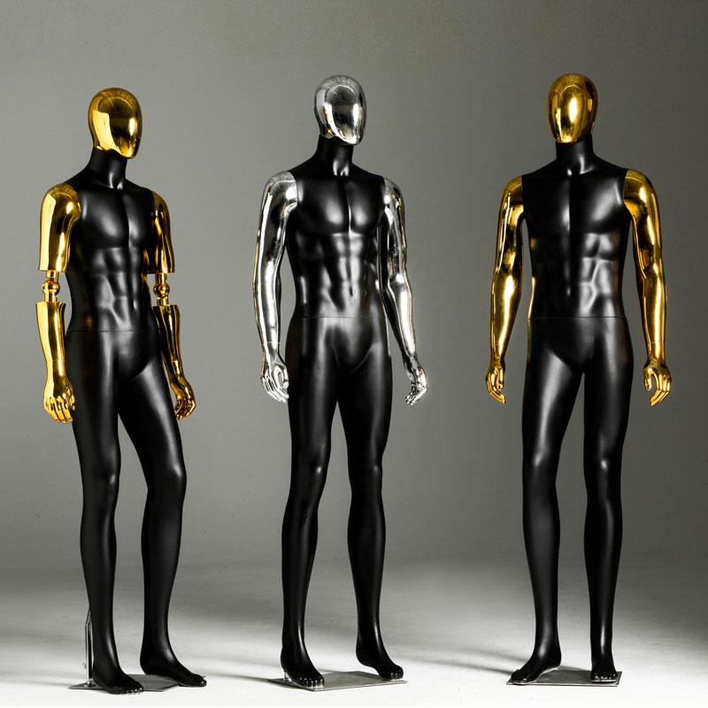 男全身模特金服装店模特道具陈列展示架男装橱窗展示架人体模特