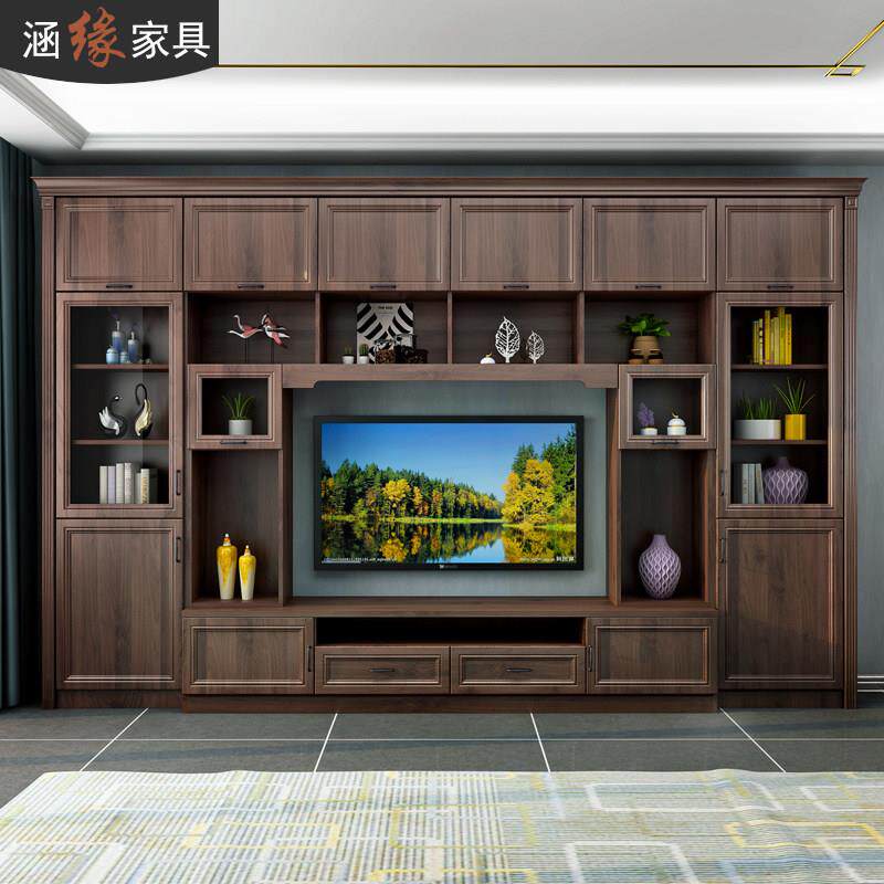 现代简约客厅电视柜组合墙柜大容量背景影视柜家用储物柜7D-205