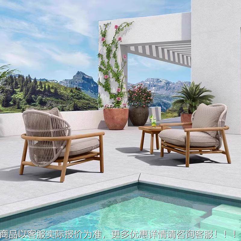 北台欧藤编沙发单人设师休闲阳台庭院495花园高背柚木室靠外计露,住宅家具,户外沙发,淘宝优惠券,粉丝福利购,淘宝优惠卷