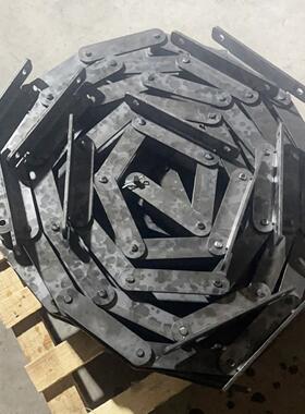 重型碳钢弯板链条304不锈钢工业传动链c2052 c2062大节距输送链条