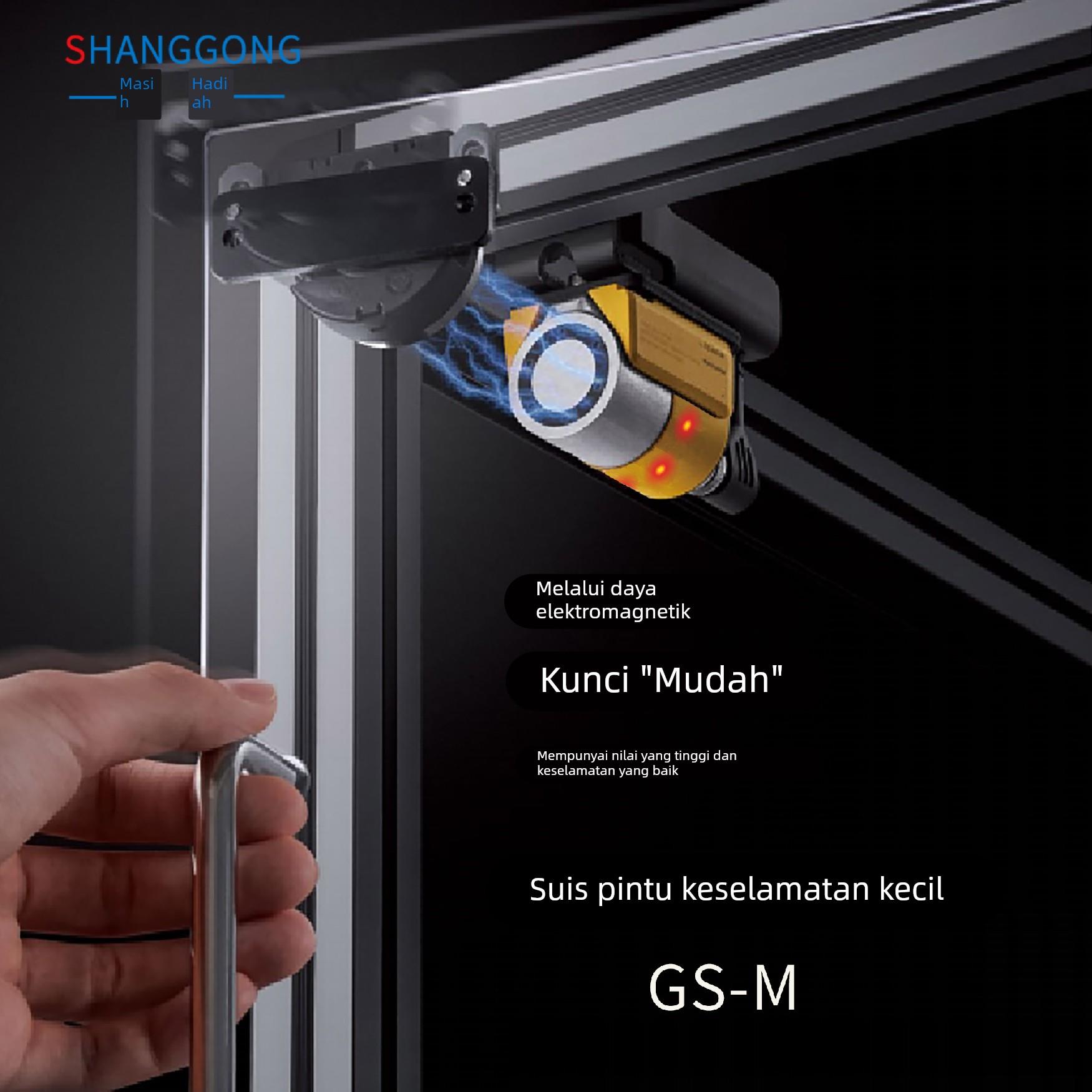 尚贡小型安全门开关替换基恩士GS-M50N平面电磁锁定安全门锁