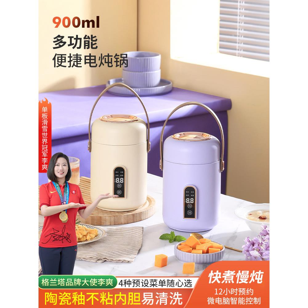 陶晶电炖锅家用煮粥多功能煲汤熬粥宝宝辅食迷你小型便携式电煮锅