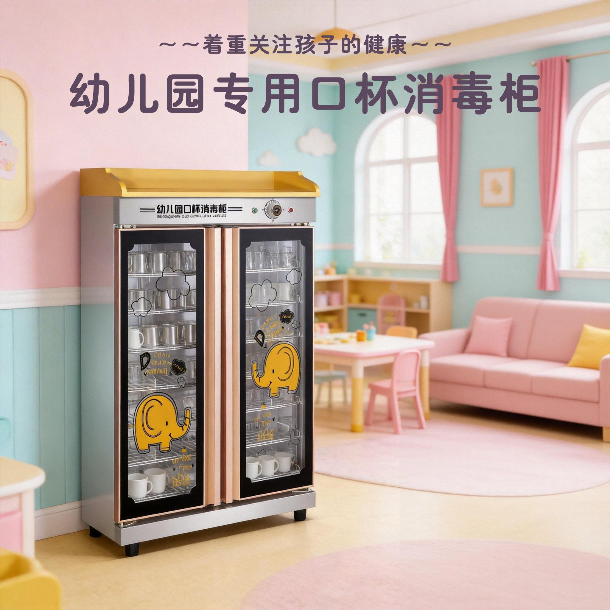 幼儿园口杯消毒柜茶水柜配餐柜高温餐具毛巾不锈钢消毒机早教中心