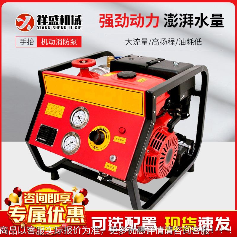 高扬程移动灭火消防泵防汛柴汽油机手电启动抽水泵手抬机动消防泵