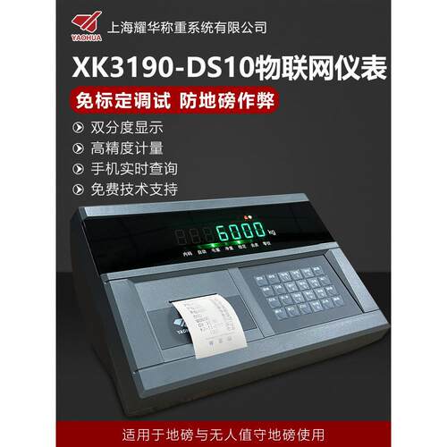 耀华DS10P XK3190-DS10P物联网称重显示器打印仪表头地磅称重打印