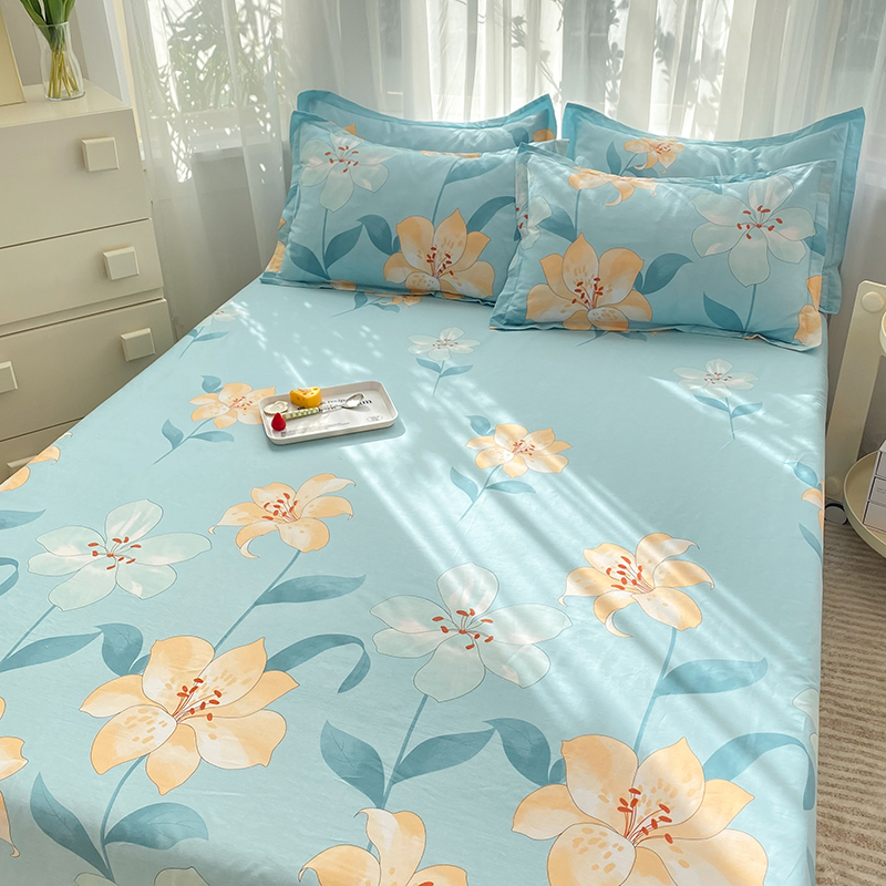 100全棉床单单件三件套宿舍单人纯棉被单双人一米五薄款1.8m学生