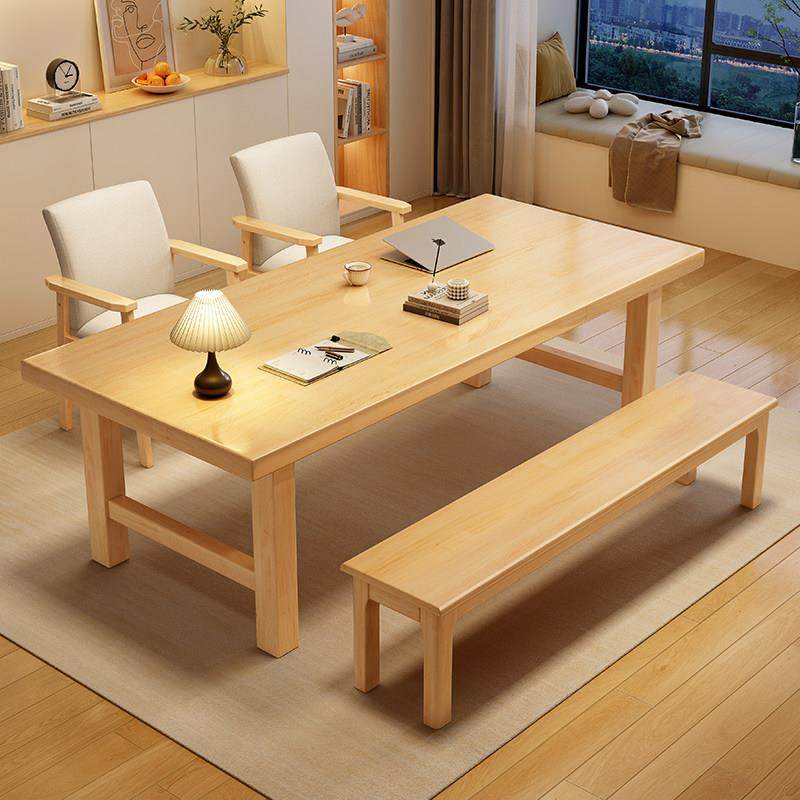 实木大板桌家用去客厅化大长书桌家用大办公桌餐桌一体工作办公桌,住宅家具,书桌,淘宝优惠券,粉丝福利购,淘宝优惠卷