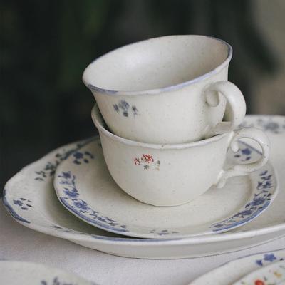 咖啡杯碟套装高档小众手作个性原创下午茶拉花拿铁西餐厅摆台拍照