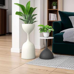 现代轻奢简约铁艺花架置物架创意卧室内花几客厅阳台落地式花盆架