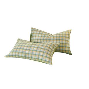 A类纯棉水洗棉枕套一对装 100全棉48cmx74cm双人整头套乳胶枕头套