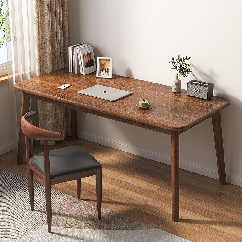 书桌学生家用学习桌简约现代办公桌简易实木腿桌子卧室台式电脑桌