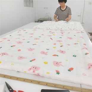 a无荧光剂纯棉绉纱婴幼儿宝宝棉花被褥子包被包毯V单被泡泡纱包毯
