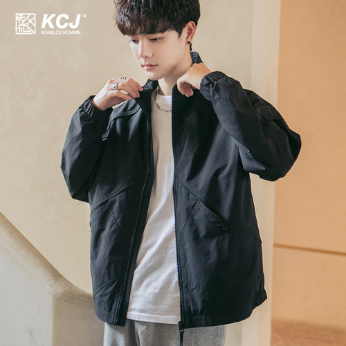 75D微弹抗皱 春秋季外套男士工装2023新款休闲立领夹克棉服冲锋衣