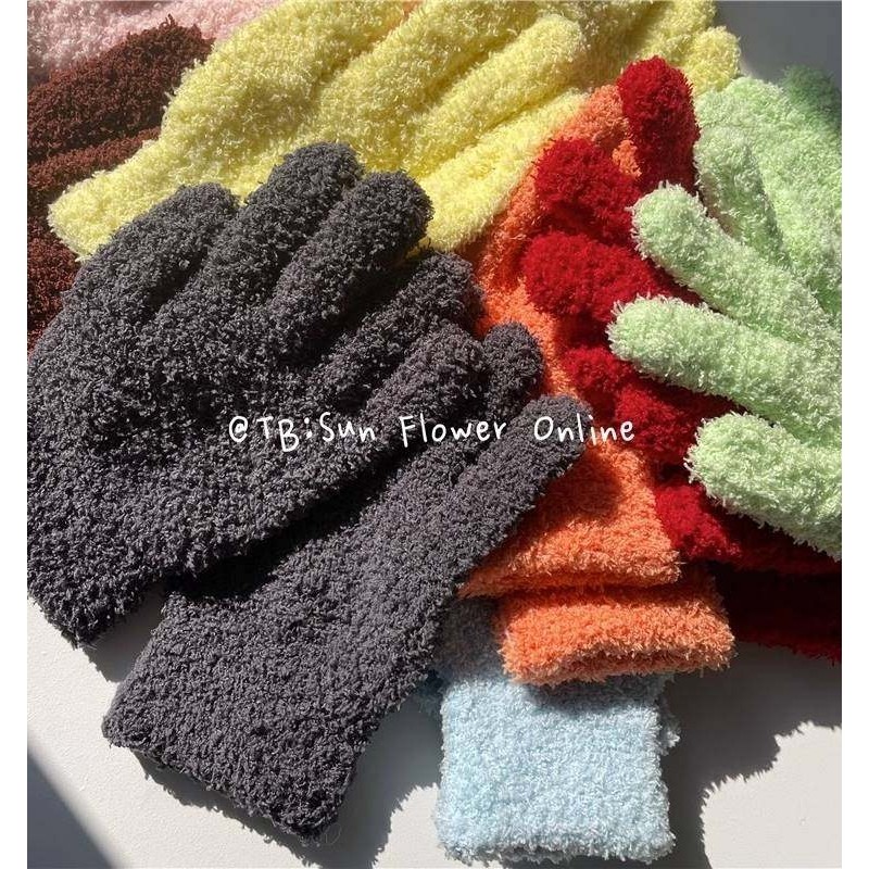 韩国可爱珊瑚绒手套女秋冬季加厚骑车保暖毛绒糖果色防寒男ins纯,服饰配件/皮带/帽子/围巾,手套,淘宝优惠券,粉丝福利购,淘宝优惠卷