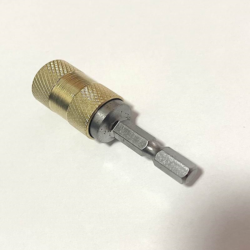 六角柄快换夹头1/4电p动接杆6.35mm风批头装换杆带自锁弹出功能