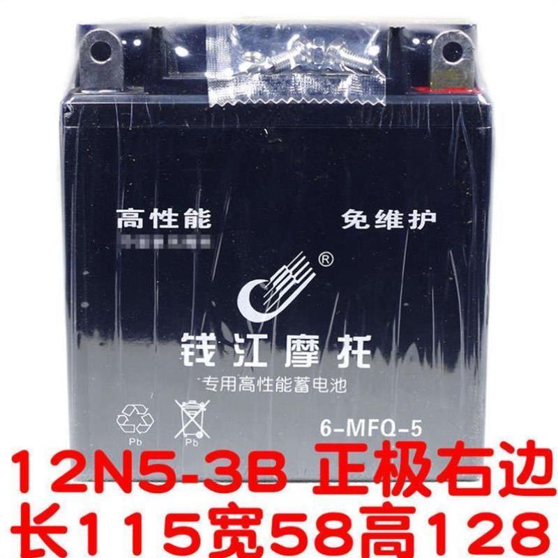 钱江摩托车干电池QJ150GS125弯梁踏板110助力车12N-5A7A9A3b电瓶