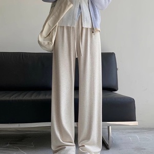 Ucool Rmode 糯米针织阔腿裤女春秋冬宽松垂感拖地直筒休闲