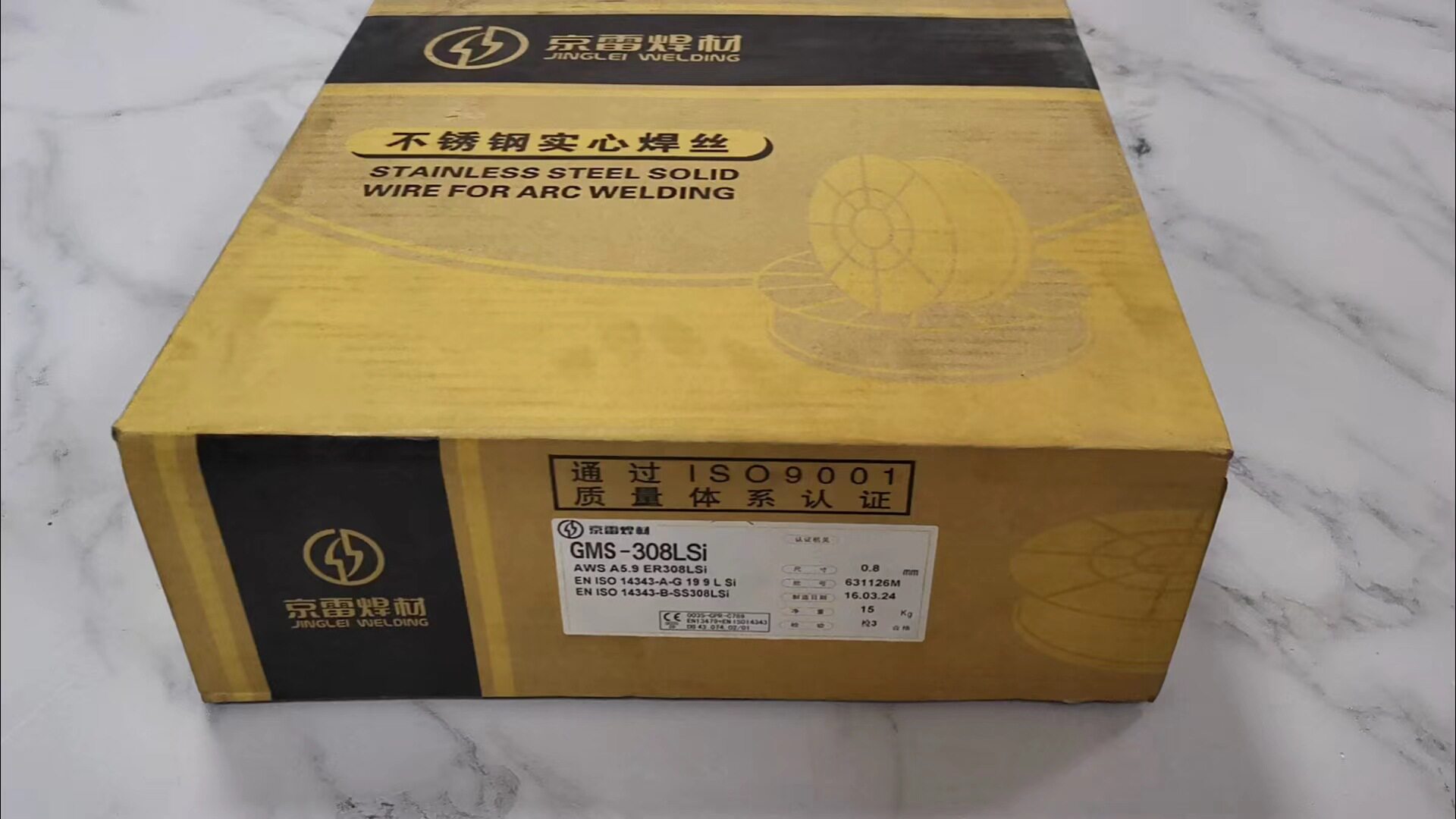京雷焊材不锈钢实心焊丝GMS-308LSI0.8、1.0、1.2*15KG