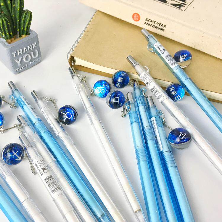 玻璃球12星座自动铅笔厂家直供活动笔超可爱学生文具现货