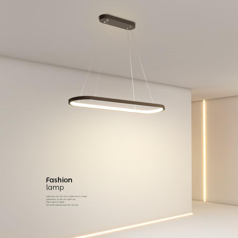 餐厅灯吊灯现代简约led卧室灯创意书房北欧客厅长条饭厅吧台灯具