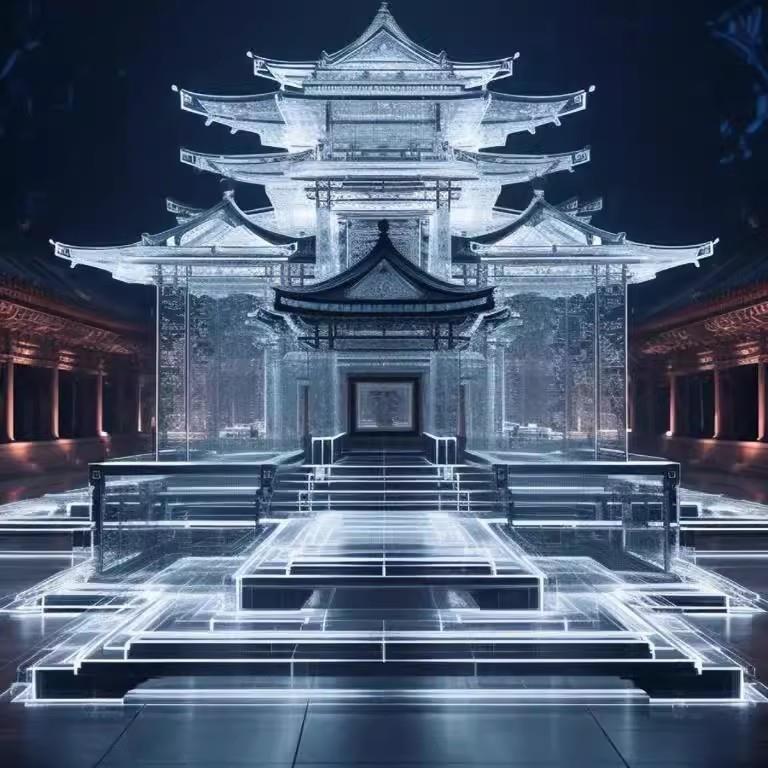 金属网中式门楼雕塑钢丝网古建筑坊牌凉亭铁丝网镂空装置仿古镂空
