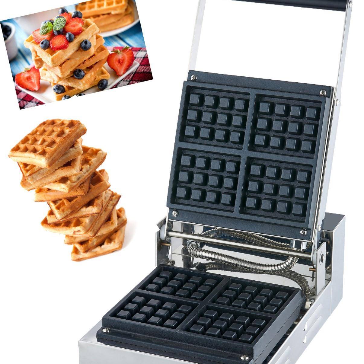 方形华夫炉松饼机华夫机商用烤饼机格子饼机广州电加热