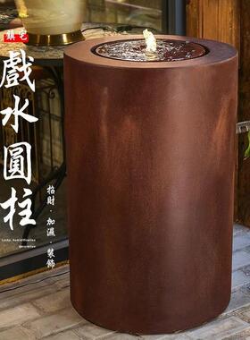 简约现代流水喷泉装饰办公室客厅入口家装户外庭院景观