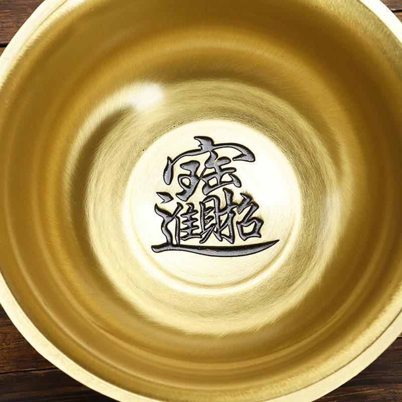 聚宝盆聚财八方来财黄铜聚盆公室家居摆饰礼品工艺礼品摆饰