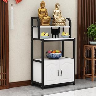 供奉桌供台家用佛龛现代简约经济型佛台观音财神关公落地带门佛柜