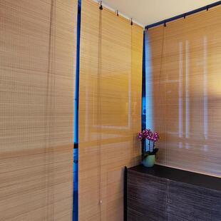 竹帘子升降窗帘阳台遮阳光防晒隔热卷帘中式覆古禅意隔断屏风门帘