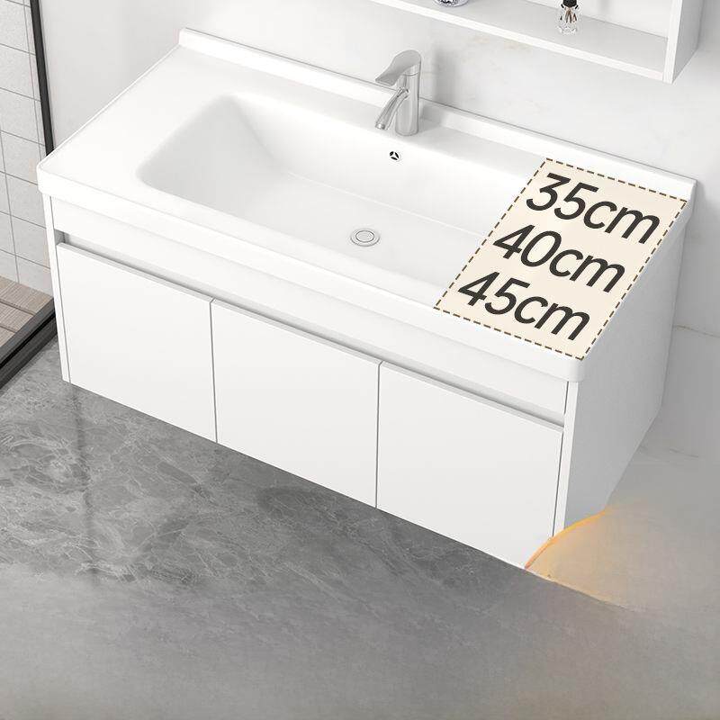 窄边35厘米宽实木浴室柜组合小公寓40脸盆45脸盆柜脸盆