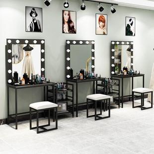 影楼化妆台带灯培训学校美容院婚纱店工作室梳妆台培训专业化妆桌