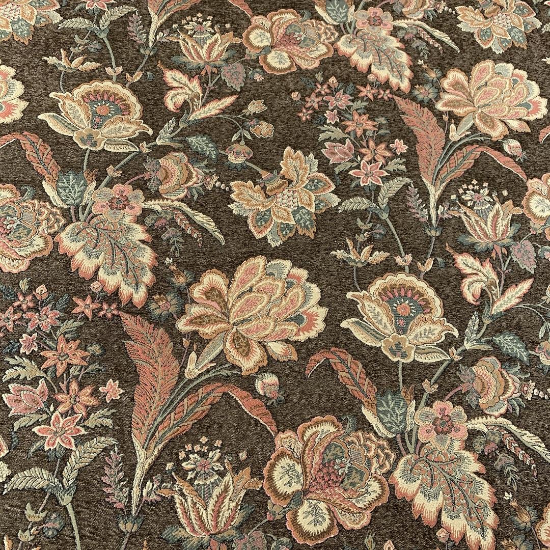 欧式高档3米幅宽雪尼尔提花植物沙发面料窗帘布可定制沙发套抱枕