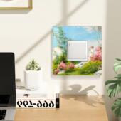 86型欧式 创意床头灯开关贴墙壁保护套遮丑墙贴闭火开关插板保护套