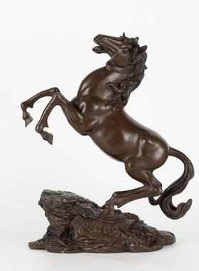 纯黄铜马摆件办公室装饰家居客厅铜马摆件马到成功礼品招财马摆件