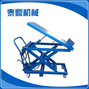 脚踏式 转向灵活性能稳定 工作车 升降平台车 泰鼎直销脚踏可倾斜式