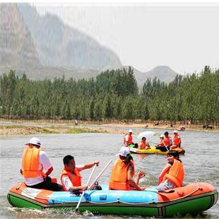 厂家直销硬底皮划艇4人专业景点漂流加厚充气橡皮钓鱼冲锋舟船艇